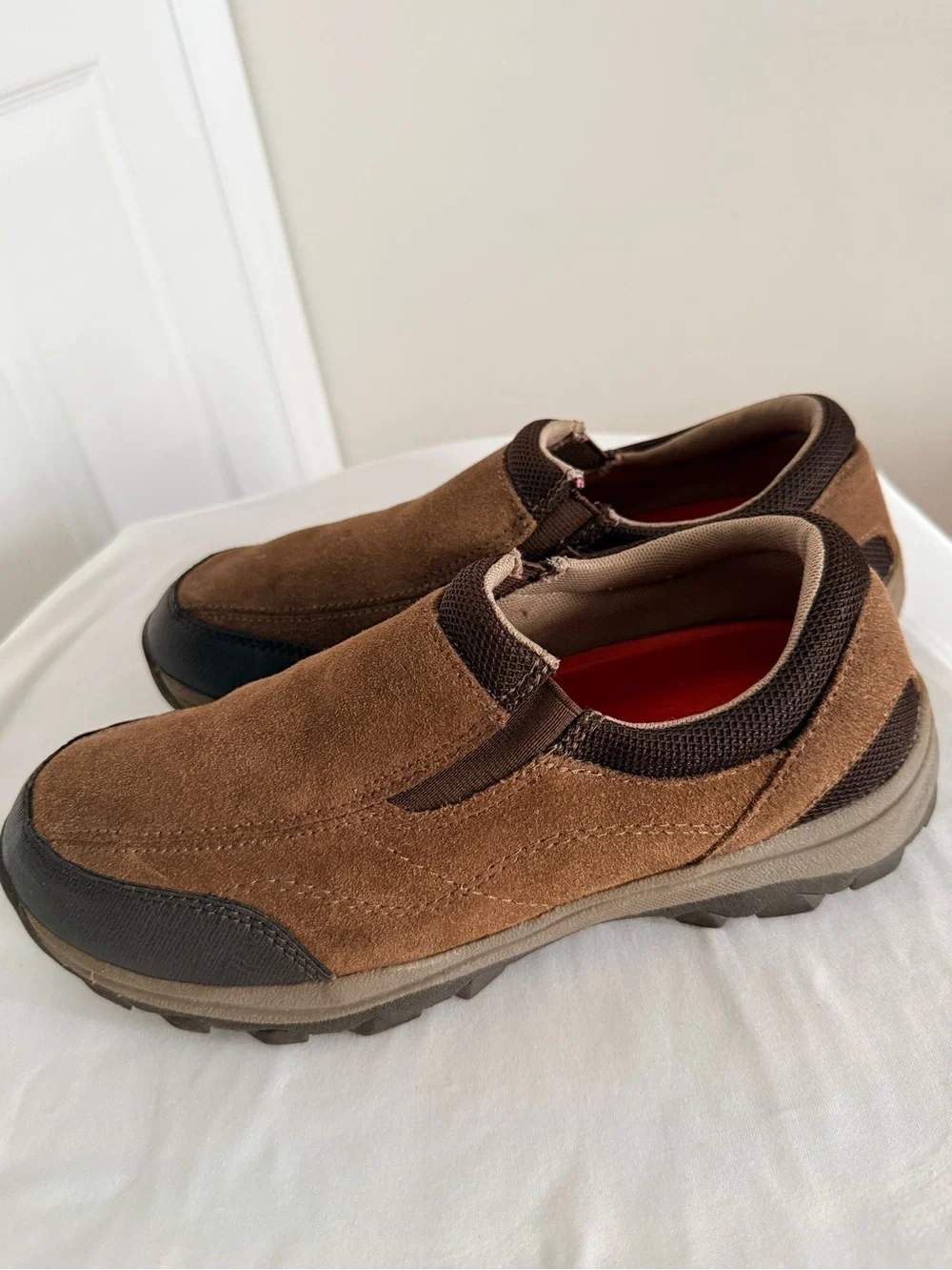 Wrangler Tan/Brown Suede Slip-On Loafers